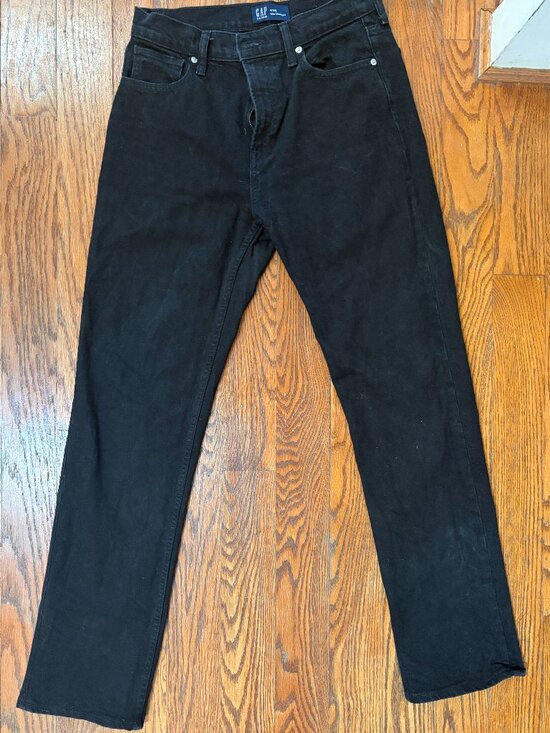 GAP Denim - GAP Black Jeans Women's Size 8 Long | Classic Straight Slim Fit | Stretch Denim